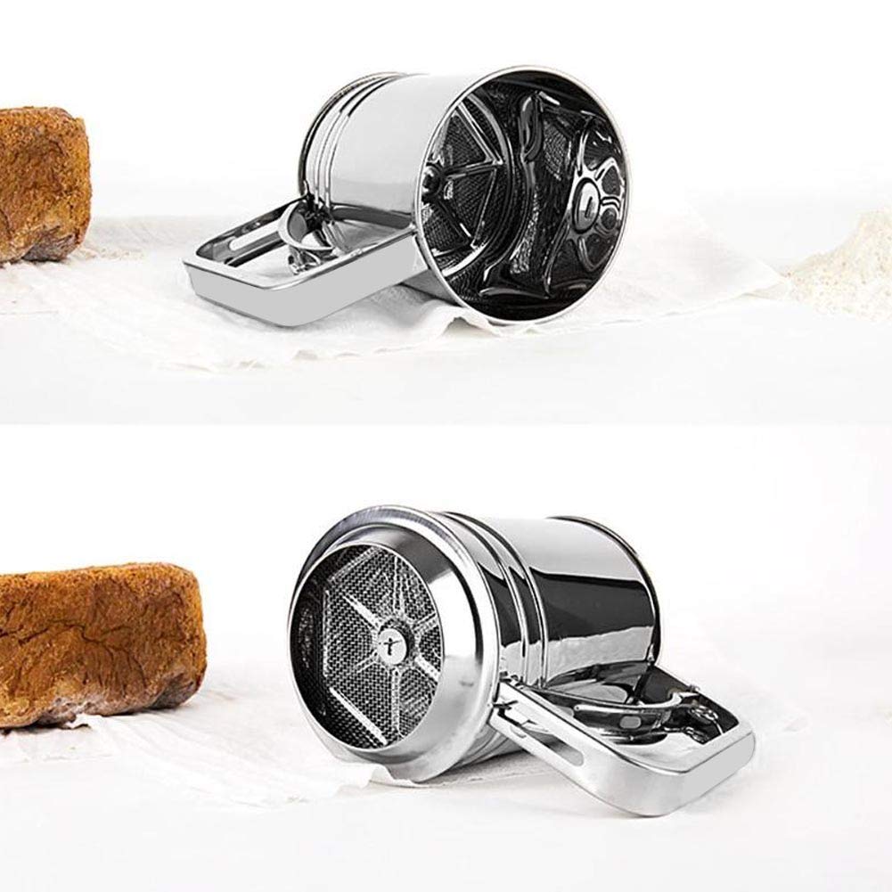 Colador de Harina Okuyonic Acero Inoxidable Ahorra Tiempo para Cocina