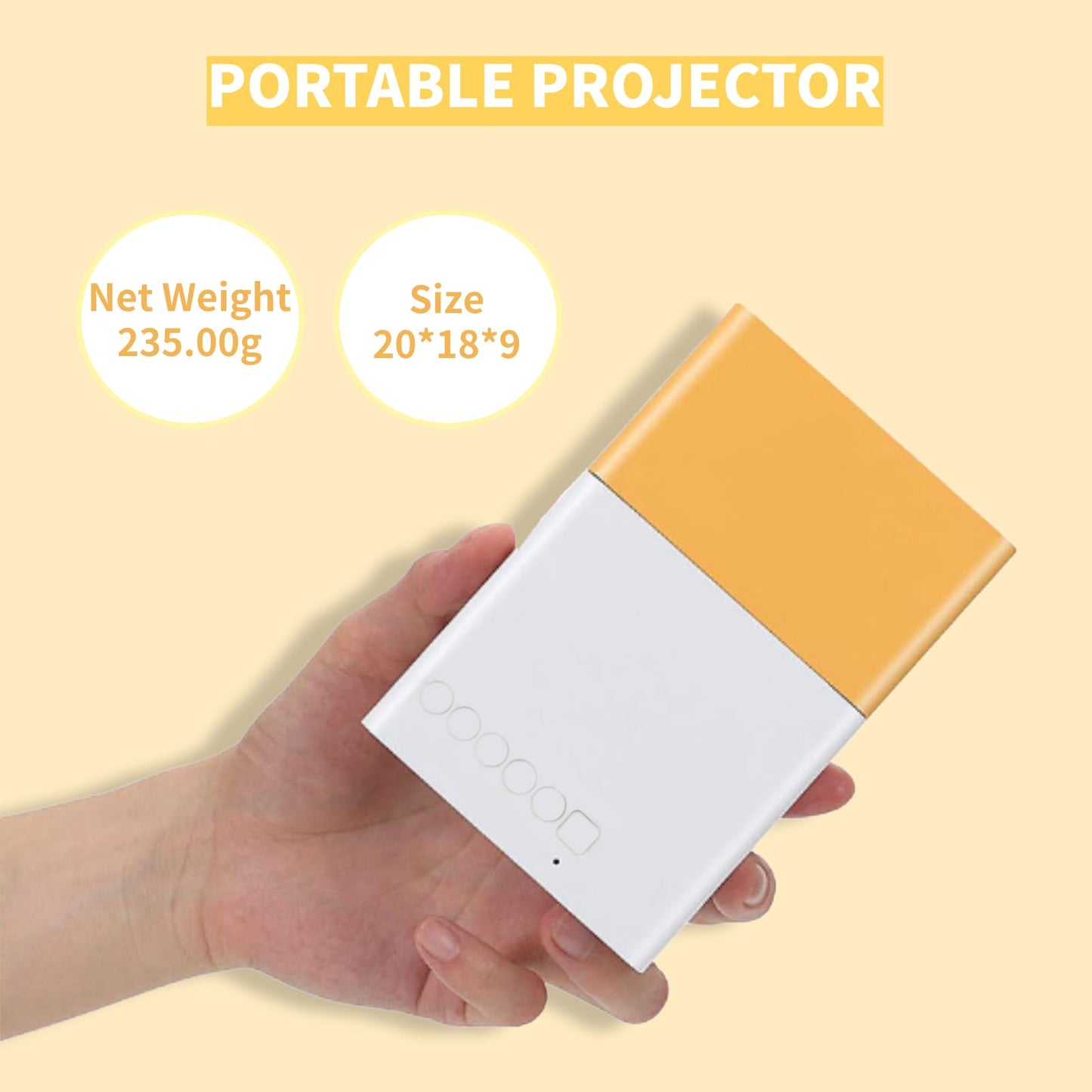 EBTOOLS Mini , TFT LCD 1080P Portátil, 240x320 de Películas 24 Proyección de 60 Pulgadas para Cine en Casa, HD con Control Remoto