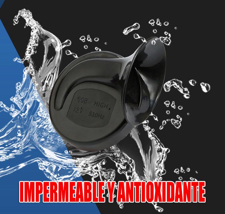 Bocina de Tren,Ocinas de Caracol Eléctrico Súper Fuerte de 150 dB,12 V Impermeable Bocina de Eléctrica de Aire de Coche, Agudos Fuertes y Bocina de Aire,Adecuado para Motocicleta,Camión,Bicicleta,etc.