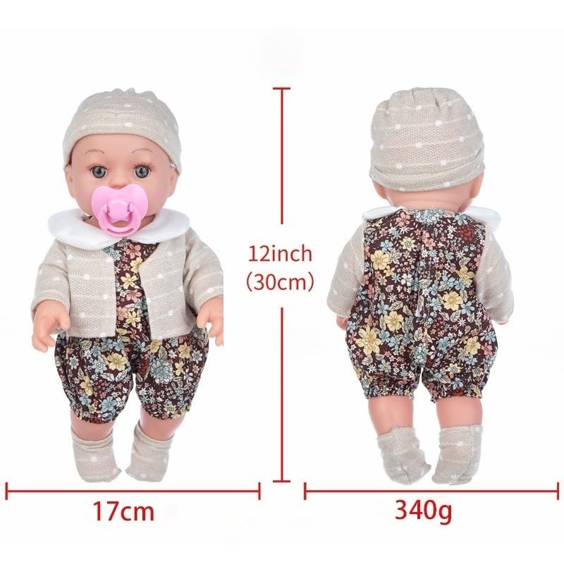 AUXTOO - Reborn Doll Muñeca De Silicona para Baño, Contiene Ropa Y Chupetes, Regalos del Día del Niño para Regalos De Cumpleaños (Abrigo Rosa)