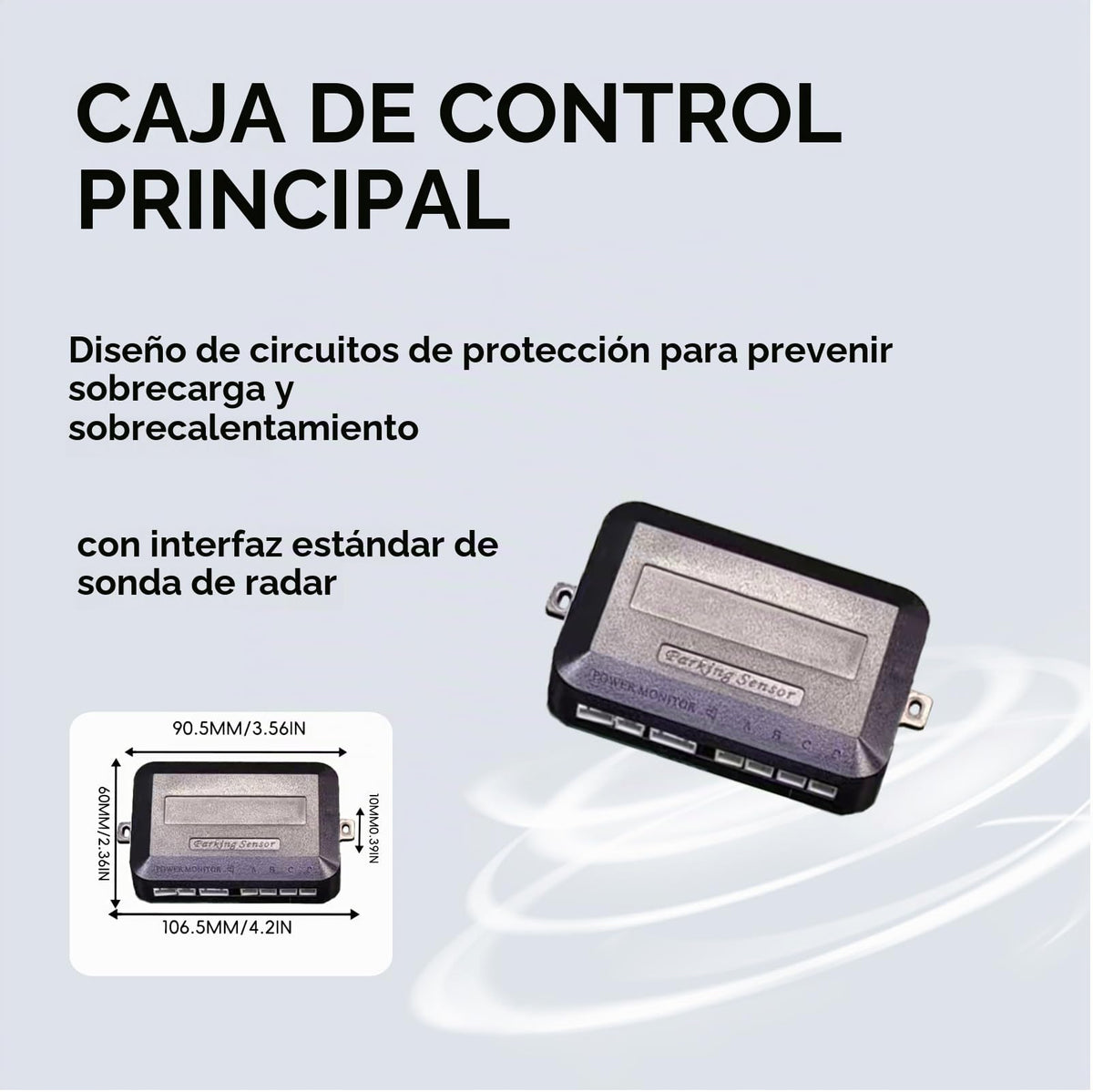 Kit de Sensores de Estacionamiento Sandetoun Plateado