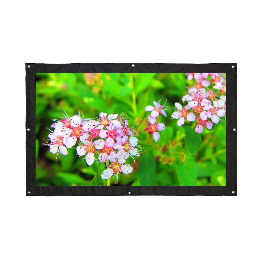 Pantalla de proyección de película de pared de 200 pulgadas, 16:9 HD, plegable, antiarrugas, portátil, pantalla de proyector de películas para cine en casa, exterior e interior, compatible con