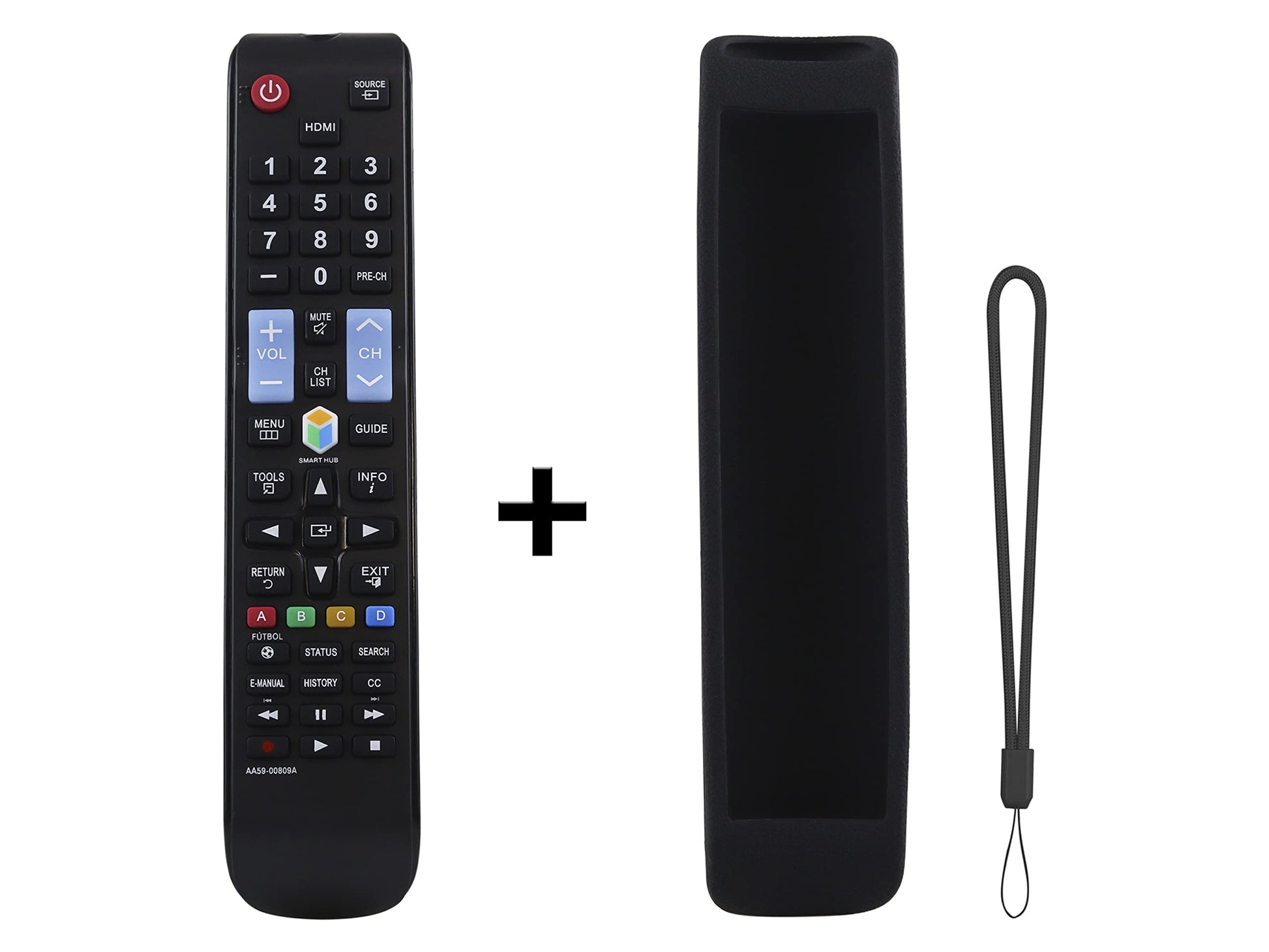 Funda Silicon para Control Samsung Bn59 Smart TV Case Protector (Black)