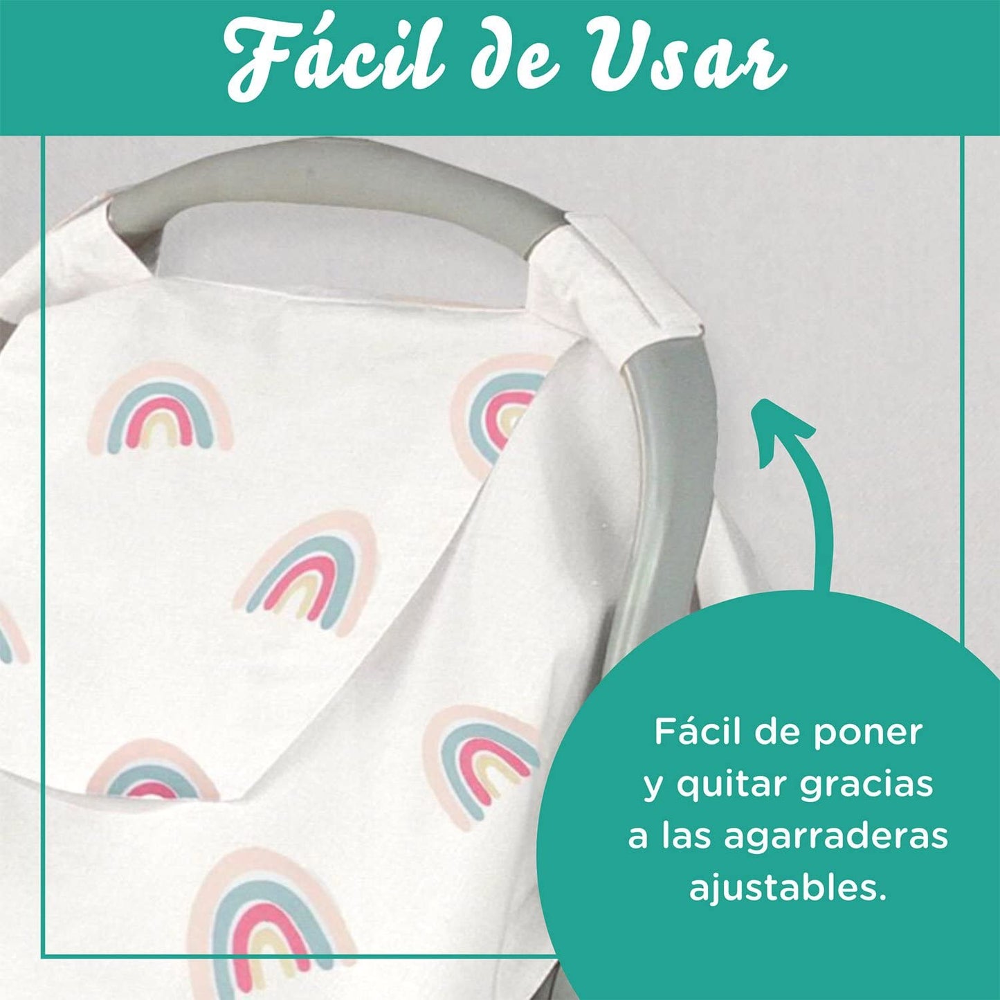 Cubre Huevito Nap Baby Zig Zag Rosa Súper Suave con Ventana y Agarraderas