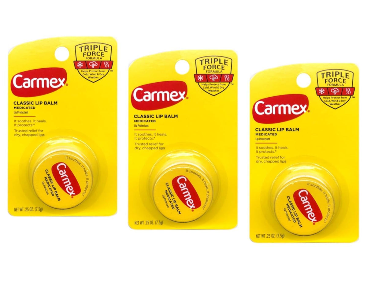 Carmex Classic bálsamo labial medicado, 2 onzas (paquete de 3)