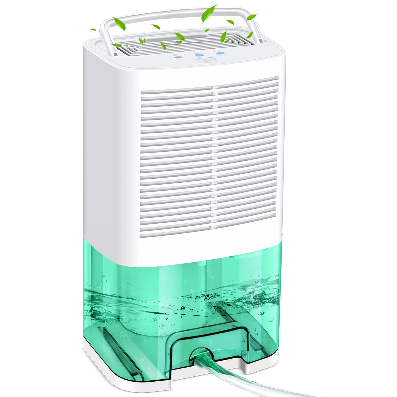 MADETEC deshumidificador actualizados para el hogar, con manguera de drenaje y tanque de agua de 2000ml,para Moldes y Humedad,ideal para sótanos, dormitorio, baño, cocina, RV