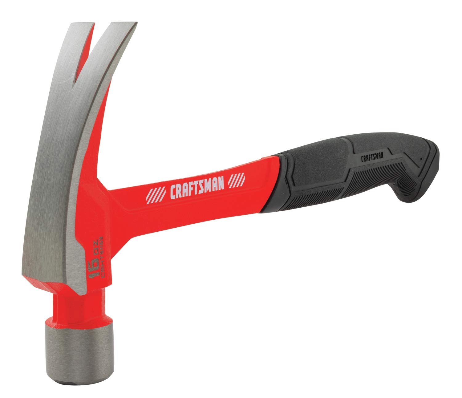 CRAFTSMAN Martillo, garra rasgada, cara lisa, cabeza de acero, 16 onzas (CMHT51163)