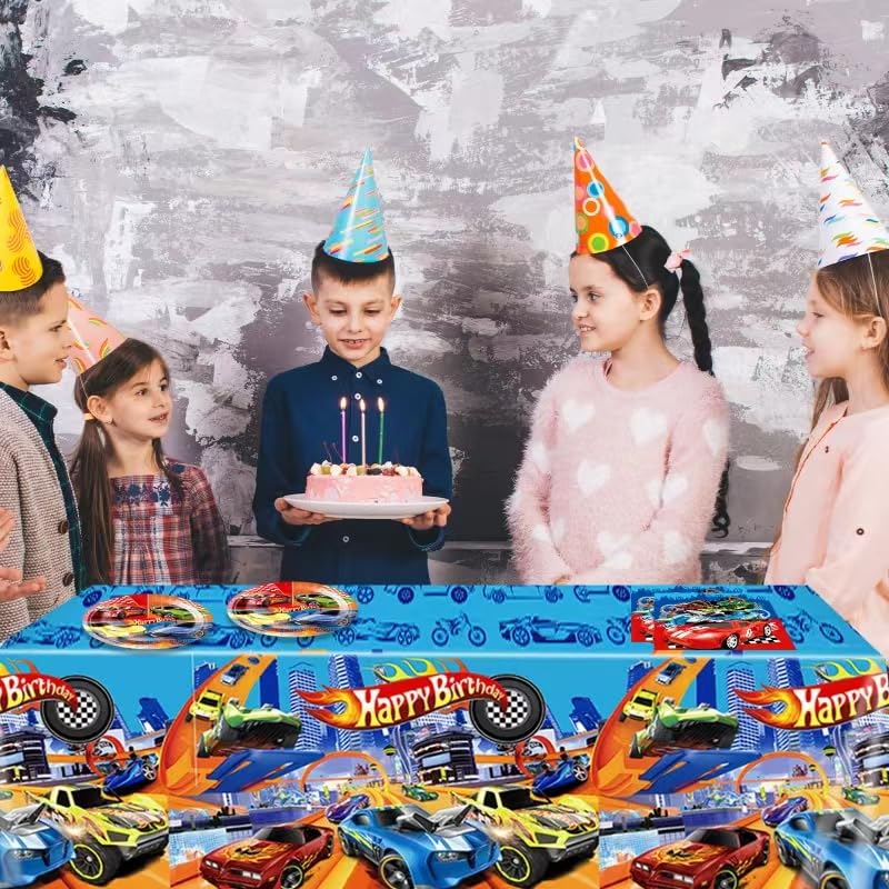 Suministros de Fiesta de Cumpleaños para Niños Temática de Coches Vajilla Desechable 41 Piezas