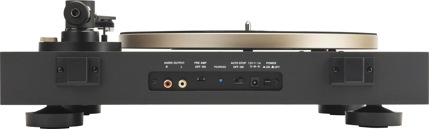 JBL Spinner BT - Bluetooth con Placa giratoria AptX-HD™, componentes, Carcasa extraíble, Plato de Aluminio y transmisión por Correa, Cartucho de imán móvil preinstalado (Dorado)