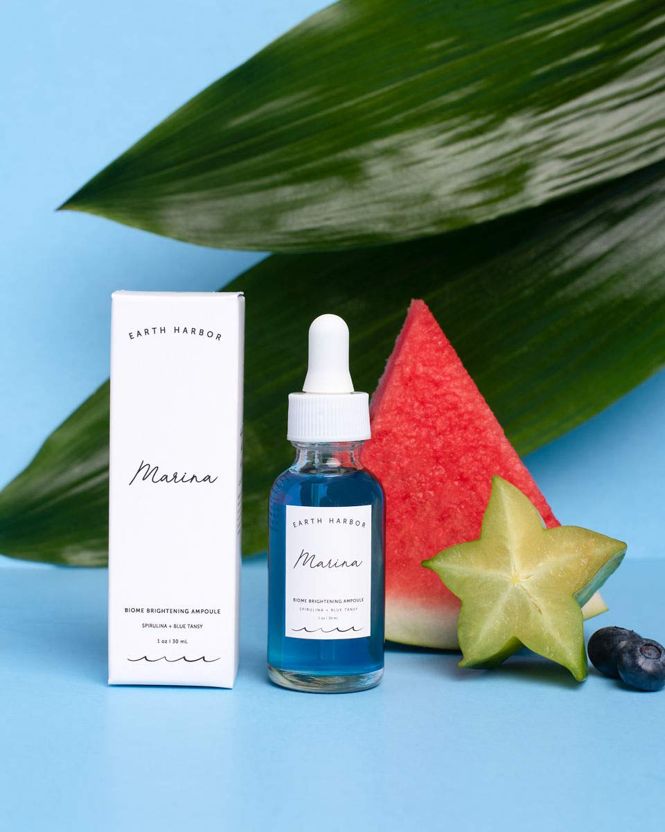 Ampolla Iluminadora Earth Harbor Azul Bronceado con Espirulina y Escualano