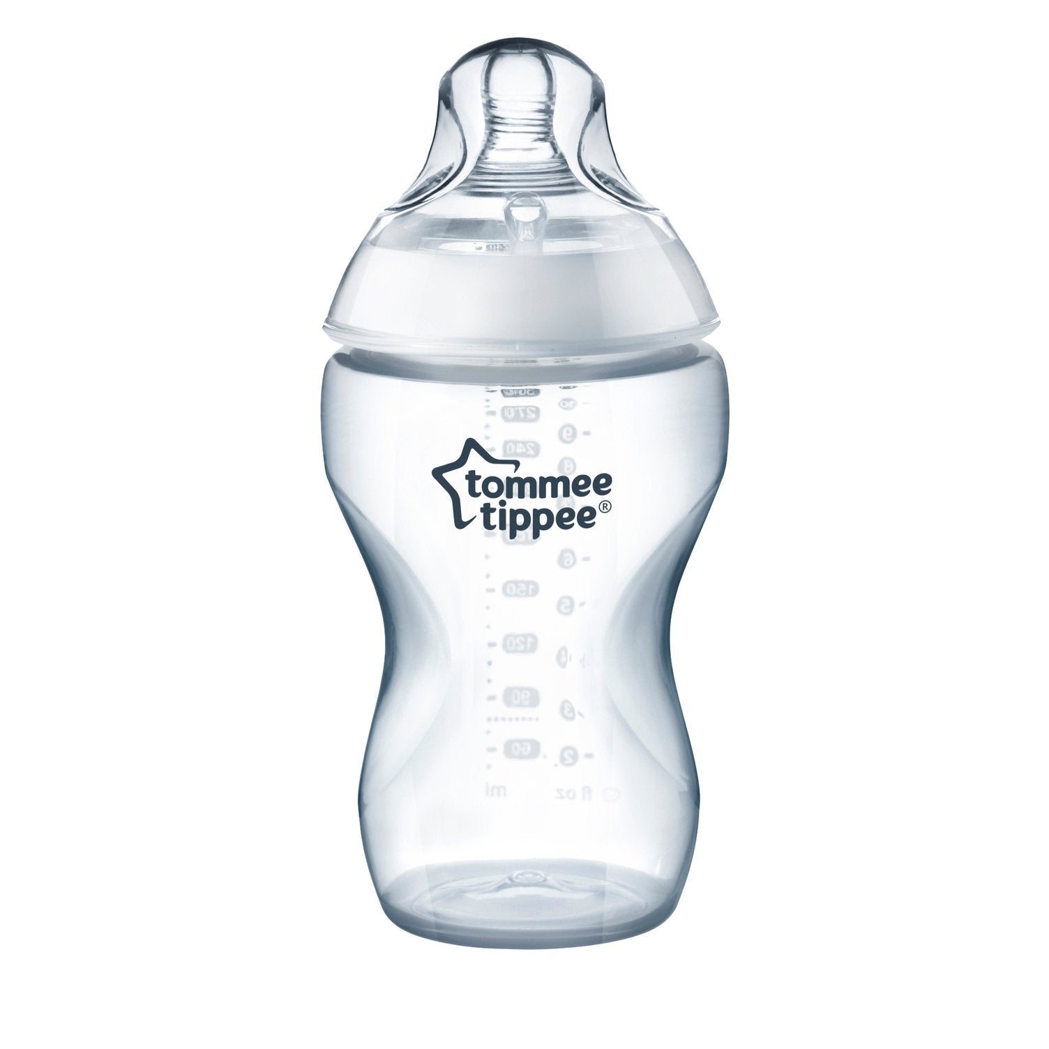 Biberón Tommee Tippee Closer to Nature Transparente con Tetina de Corte en Y