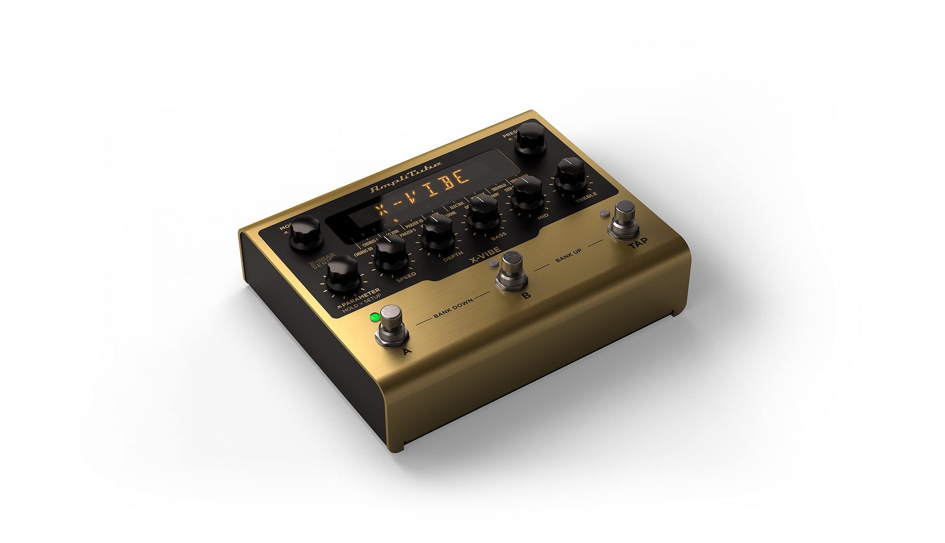 IK Multimedia AmpliTube X-VIBE Modulation Pedal, emulaciones hiperrealistas, verdadera integración estéreo, software y hardware