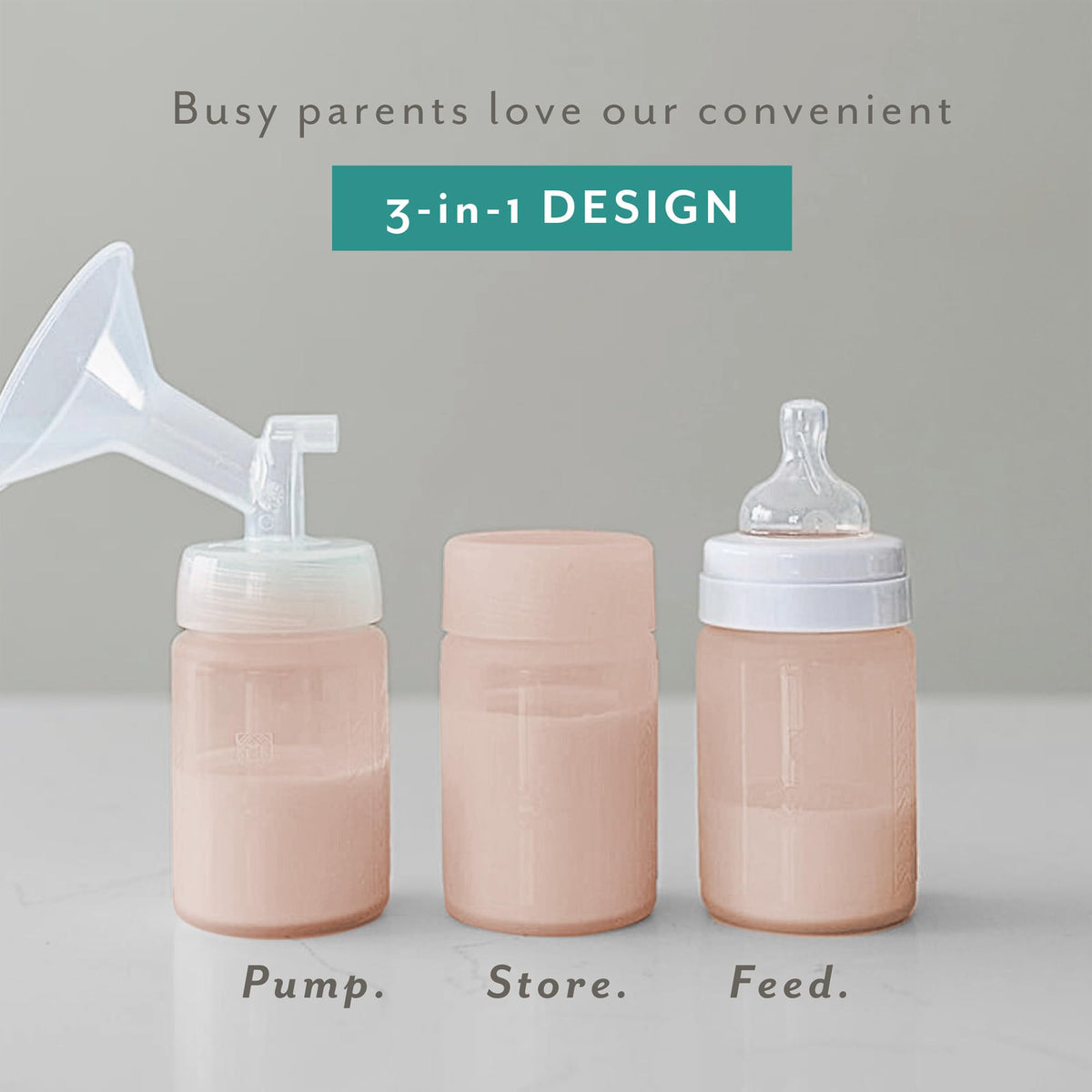 Mila's Keeper - Botellas de almacenamiento de leche materna de silicona premium, para bombeo, almacenamiento y alimentación, se adapta a bombas y pezones líderes, recipientes de almacenamiento de
