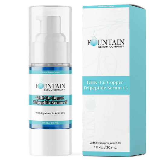 LYSMOSKI GHK-Cu Copper (1%) Tripeptide Serum with Hyaluronic Acid (1.5%) - Face and Scalp Serum#