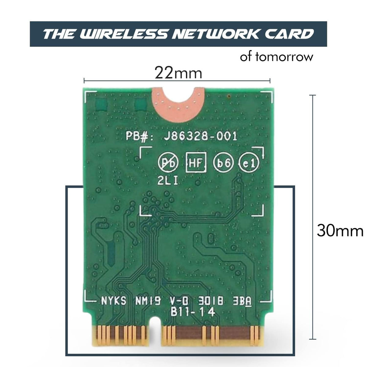 Adaptador WiFi 6 HighZer0 Electronics Intel AX203 Dual Band 1.2 Gbps Bluetooth 5.2 para Windows y Linux