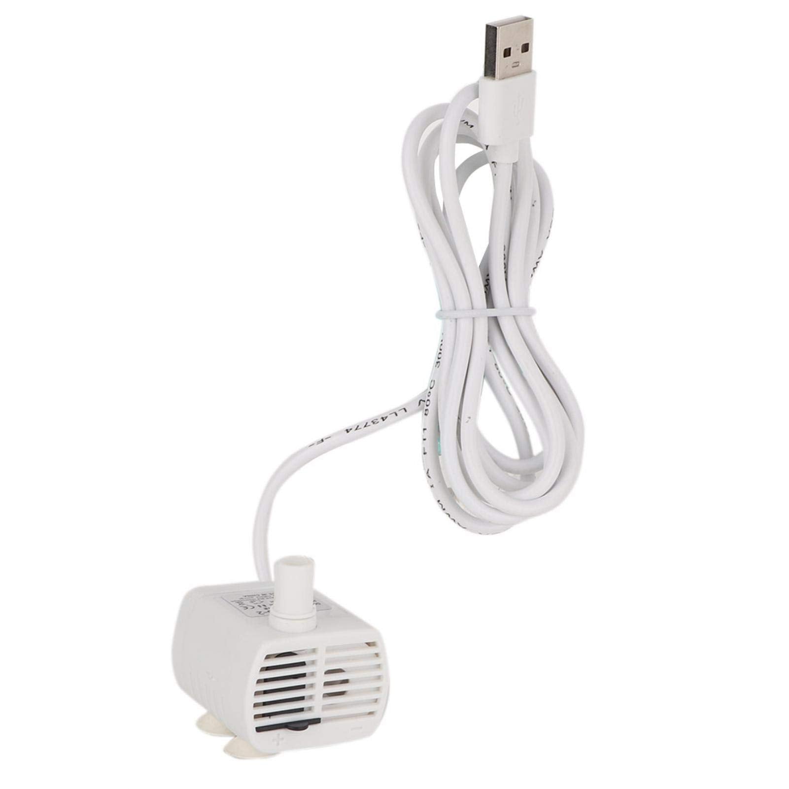 Bomba de fuente para mascotas, Mini bomba USB 200L / H Bomba de agua sumergible para pecera Acuario Dispensador de agua para mascotas