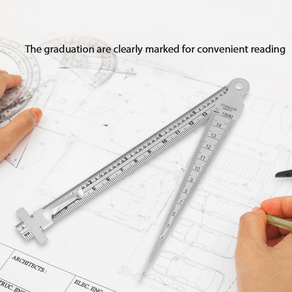 Herramienta de Inspección de Soldadura Taper Gap Profundidad Regla Fácil de Leer