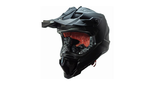 KOV Casco Terra Cross Negro Mate Solid Off-Road para Motocross Dot (S)