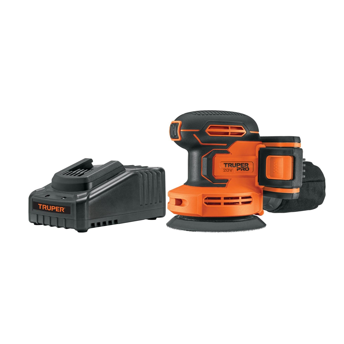 Lijadora Roto-Orbital Truper PRO LIRI-20A Inalámbrica 20 V con Batería y Cargador