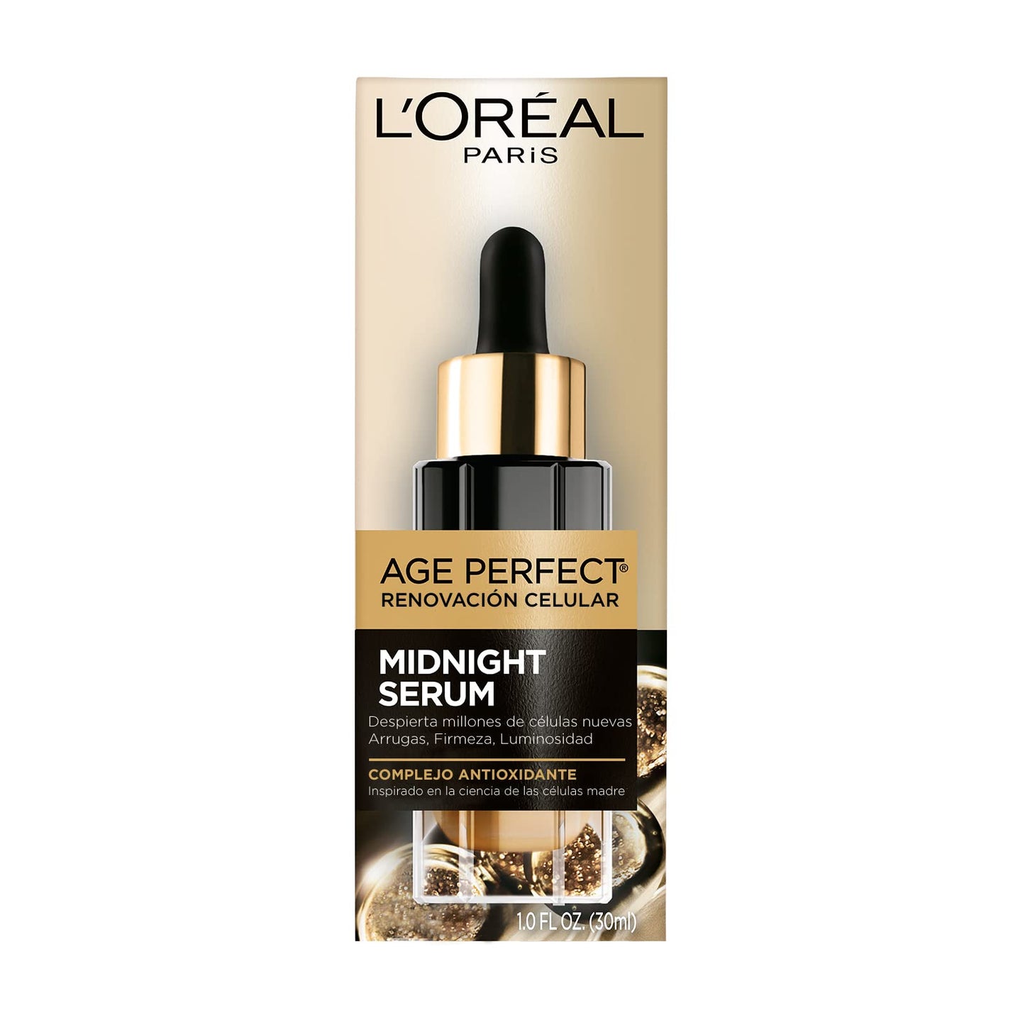 L'Oreal Paris Age Perfect Renovación Celular Serum de Noche Midnight Serum + Uv Defender bloqueador solar Fluido Invisible FPS 50 +