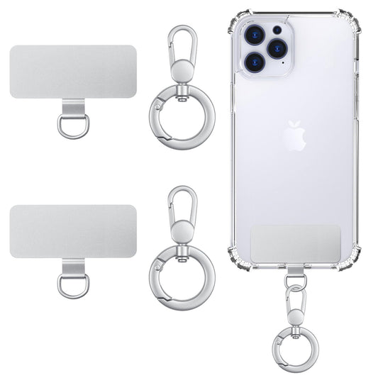 Tether Tabs para Celular MoKo Plata Rotación 360° Ultra-Fino