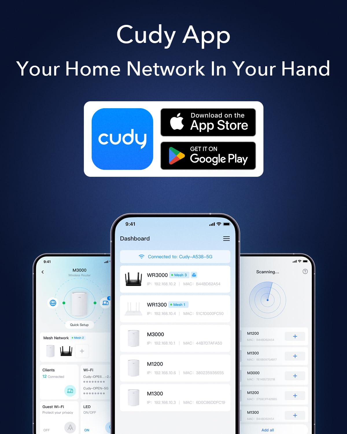 Cudy WR3000S AX3000 - Enrutador WiFi de doble banda 6, 5 puertos Gigabit Ethernet RJ45, 4 antenas, MU-MIMO, OpenVPN, Wireguard, Zerotier, Ipsec VPN, Cloud APP