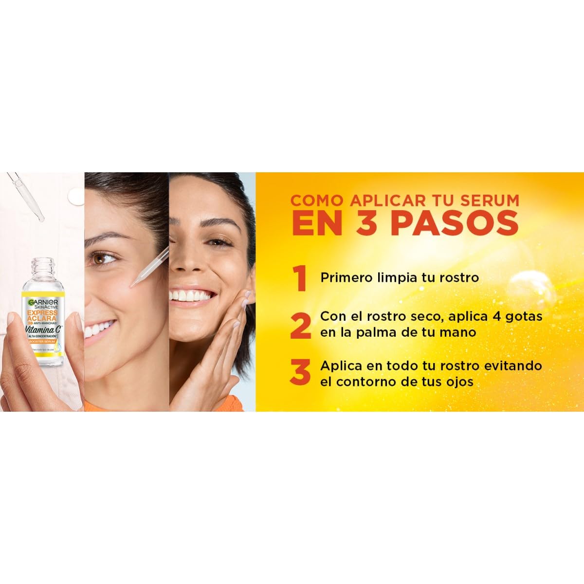 GARNIER, Vitamina C, SERUM, reductor de manchas, 2 PACK.