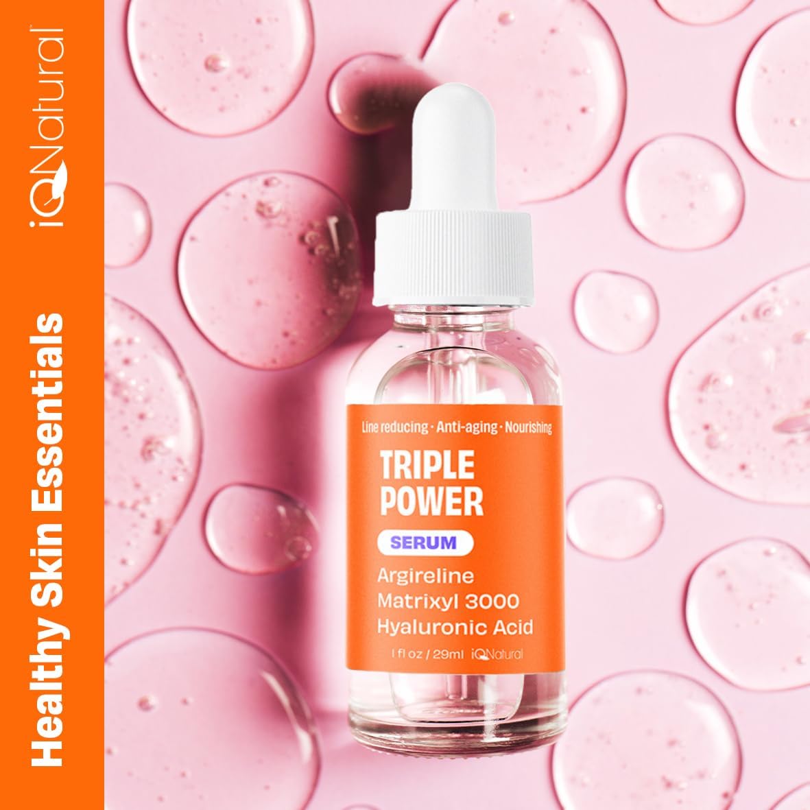 IQNATURAL Argireline Serum Hyaluronic Acid, Matrixyl 3000, Boost Collagen NO PAINFUL INJECTIONS! 1.0oz by IQ Natural