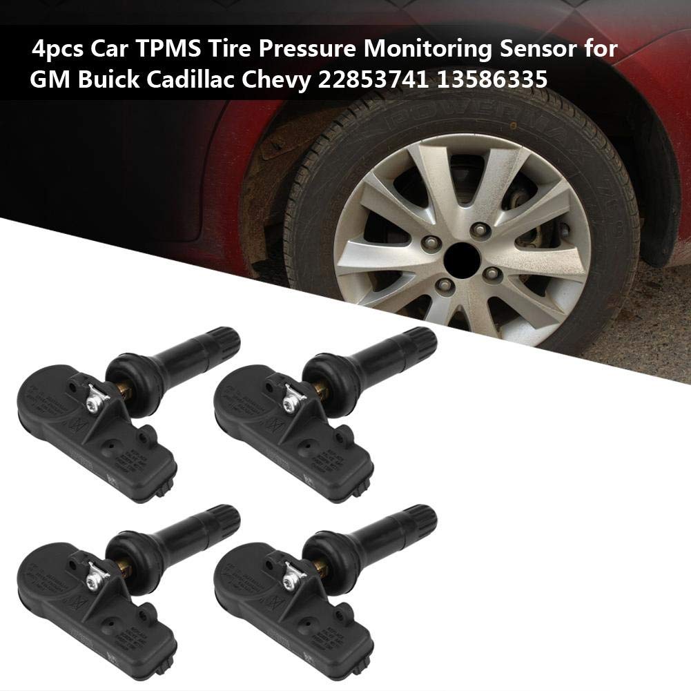 Sensores de Presión de Neumáticos Qiilu 4 Piezas para GM, Buick, Cadillac y Chevy