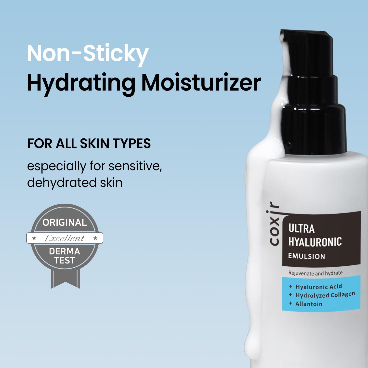 COXIR [Coxir] Emulsión Ultra Hialurónica (100 ml) - |Ácido Hialurónico| Humectante intenso ligero para piel seca y deshidratada
