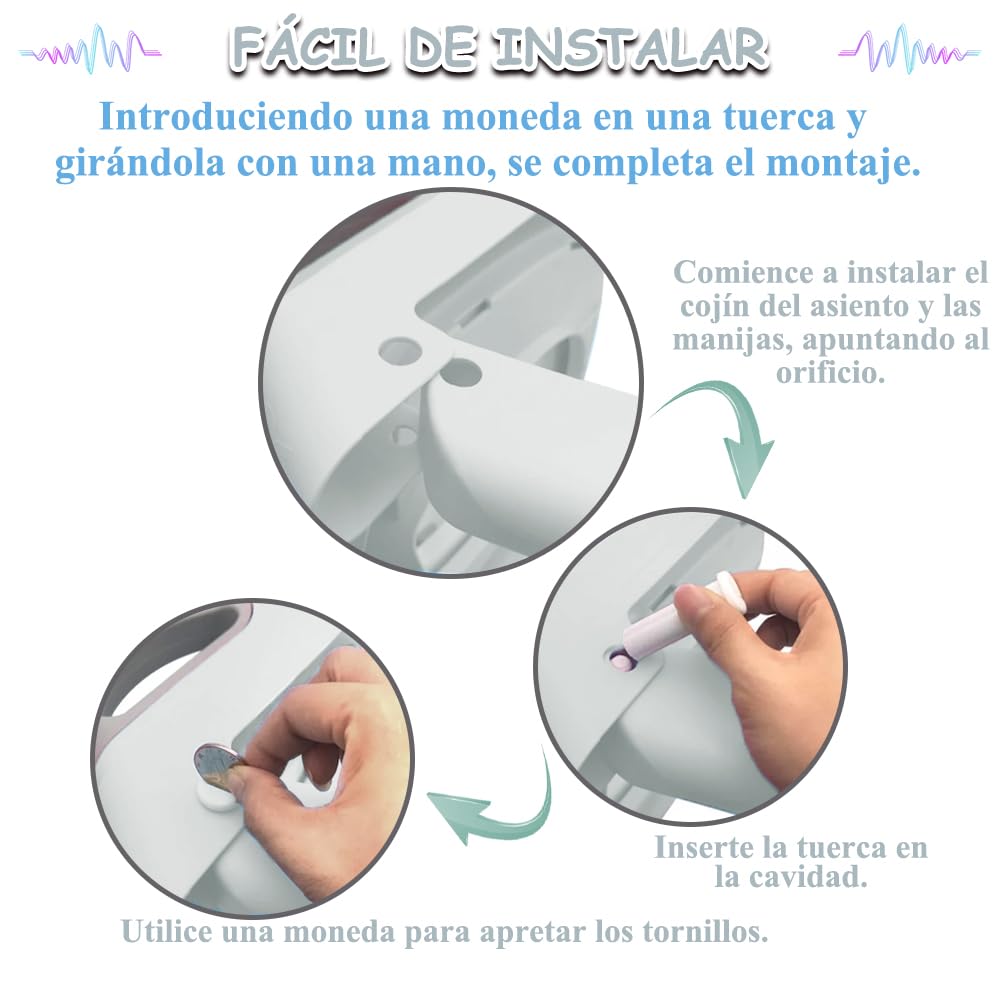 Jiula Asiento Entrenador para Baño con Escalera Antideslizante, Baño Entrenador Niño, Plegable Escalera para Baño Niños, Fácil de Guardar, Asiento Ergonómico, Edad de 3 a 10 Años, Tapizado, Gris#1