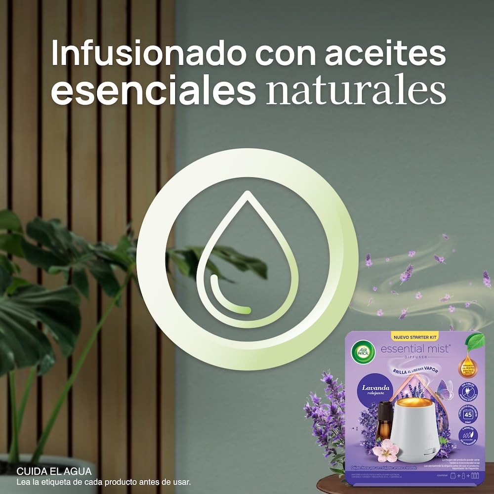 Vaporizador de Fragancias Air Wick Lavanda Essential Mist Aparato y Repuesto 20 ml
