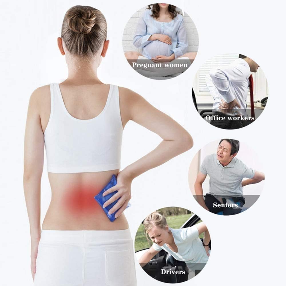 Almohada Lumbar QWTG Azul Ergonómica y Respirable para Mujeres Embarazadas y Trabajadores de Oficina