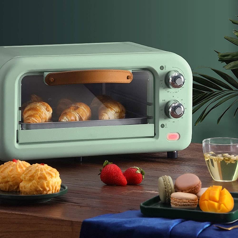 Beyori Horno eléctrico Hogar para Hornear Multifunción Horno eléctrico Smart Mini 12L Pequeño Horno, Mini Multi-Funcionamiento Horno de tostadora Retro