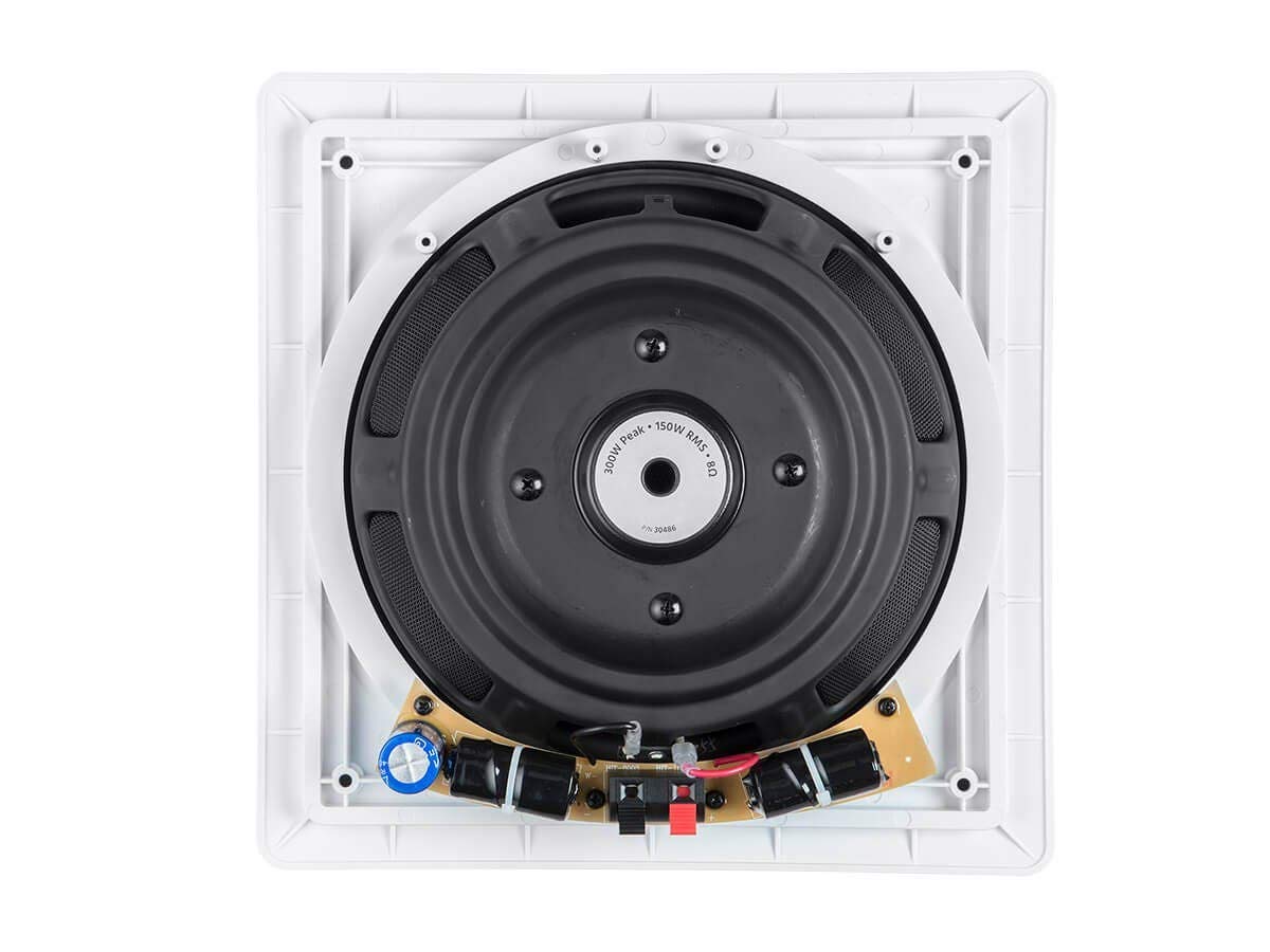 Mono Fiber In-Wall Speaker - 10 Inch (Each) 300W Subwoofer, Easy Installation and Paintable Grill - Caliber Series
