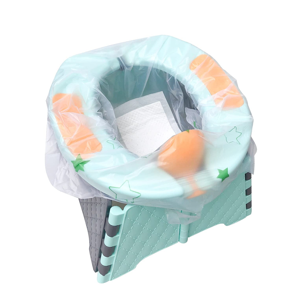 Forros para sillas de orinal, bolsas desechables portátiles para inodoro universal para entrenamiento de orinal, forro de inodoro para bebés de viaje al aire última intervensión, paquete de 30