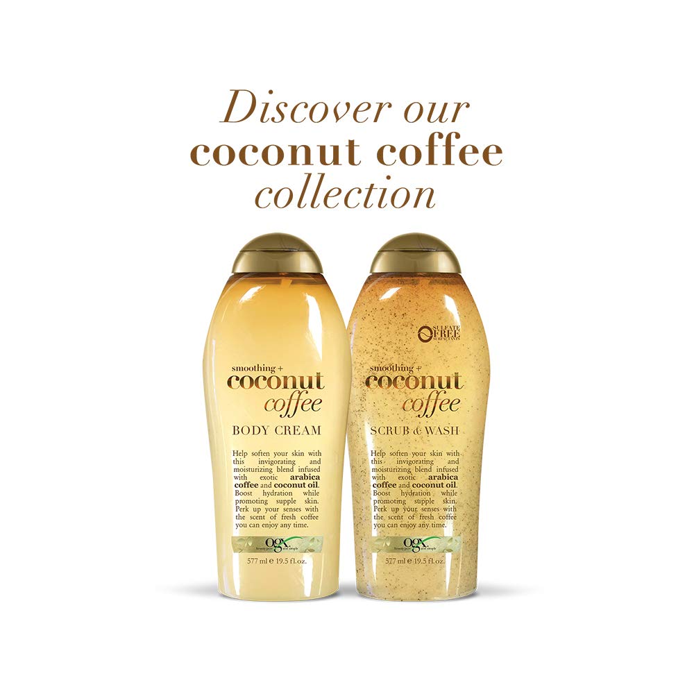 Body Wash Humectante OGX Aceite de Coco y Café Exfoliante