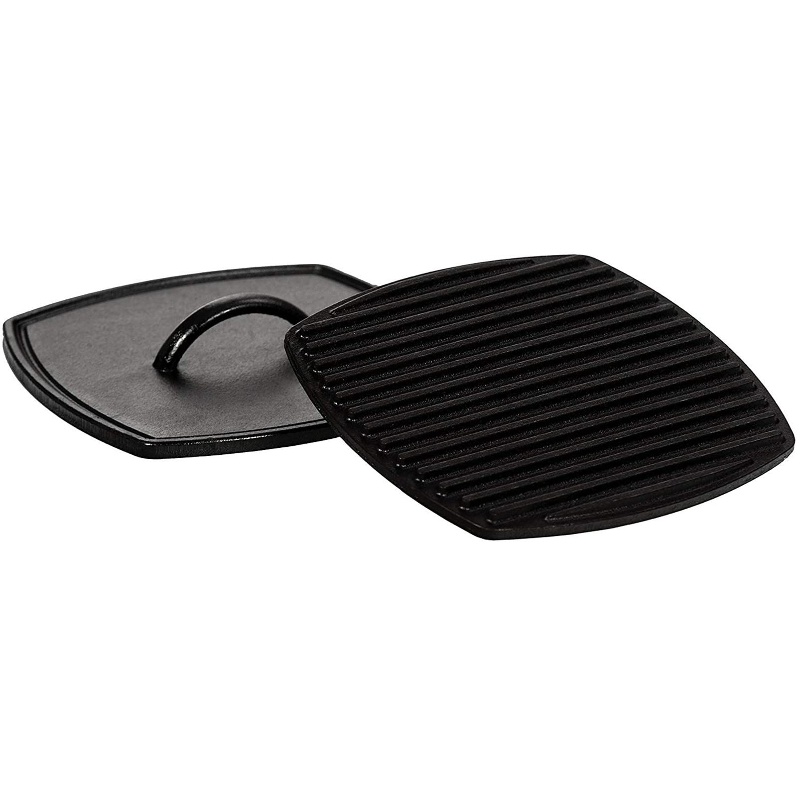 Lodge LPP3 - Prensa de panini cuadrada de hierro fundido, 21 cm