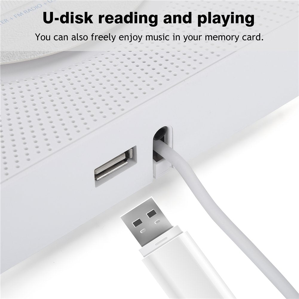 Reproductor De CD Portátil con Control Remoto e Interfaz USB Mp3 Radio FM Altavoz HiFi
