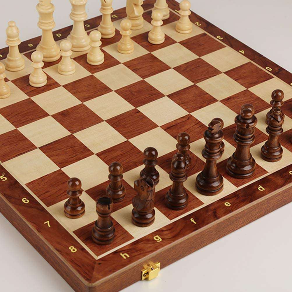 Keenso Juego de Ajedrez de Ajedrez Tablero de Ajedrez Plegable Tablero de Ajedrez de Viaje Juego de Ajedrez Portátil Plegable