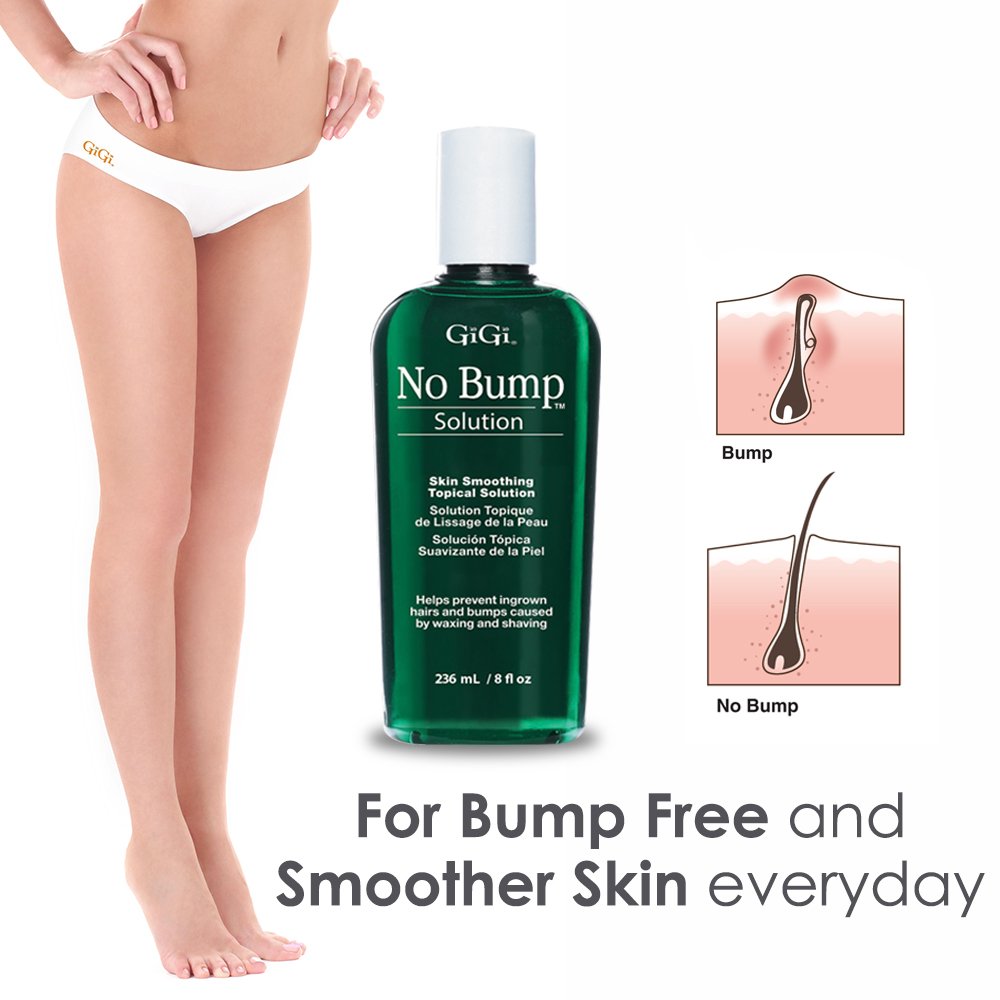 GiGi No Bump Skin Smoothing Topical Solution for after shaving, waxing or laser hair removal treatment 8 oz