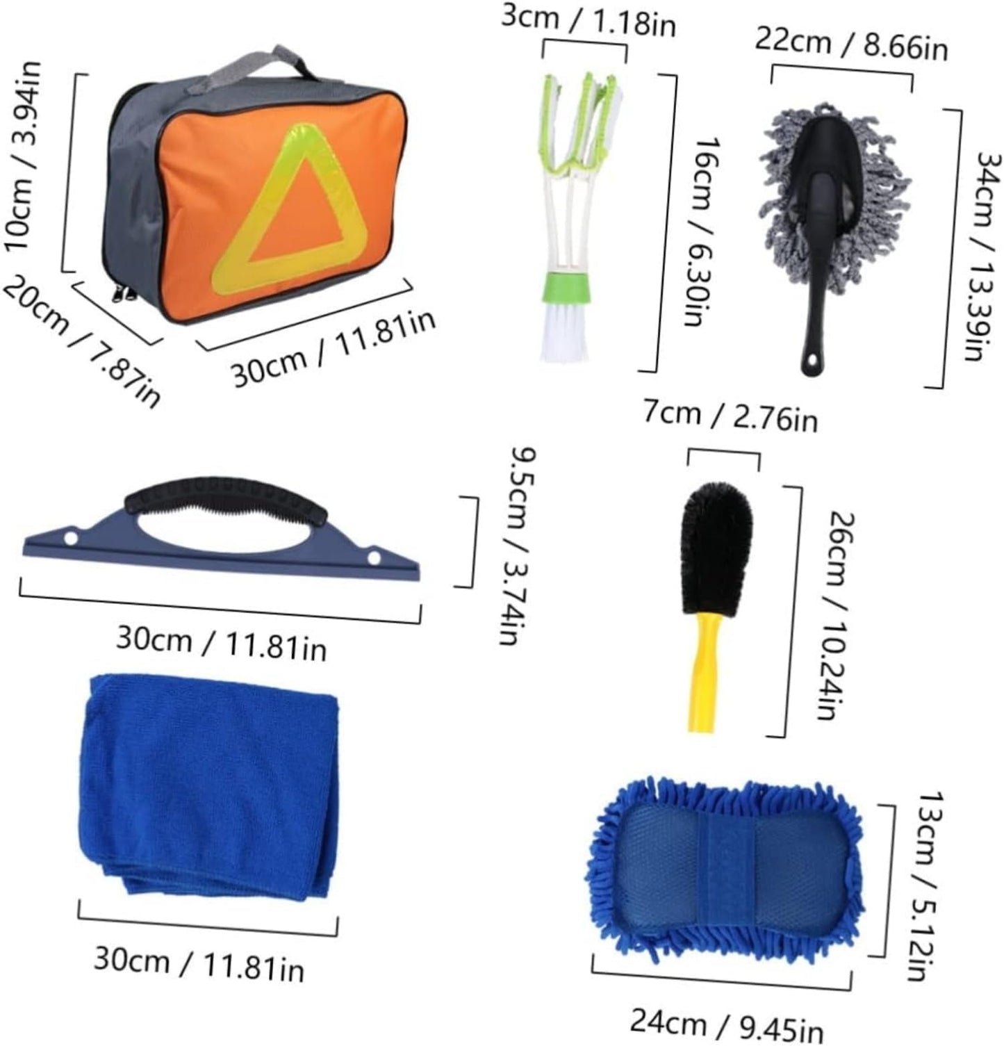 Kit Limpieza Coche SUHOMMY Auto 7 Piezas para Detailing Automóvil