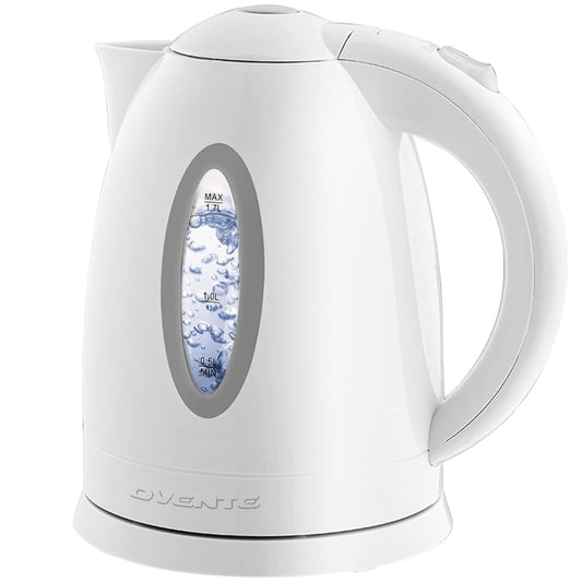 Hervidor Eléctrico Ovente Blanco 1.7 L sin Cable