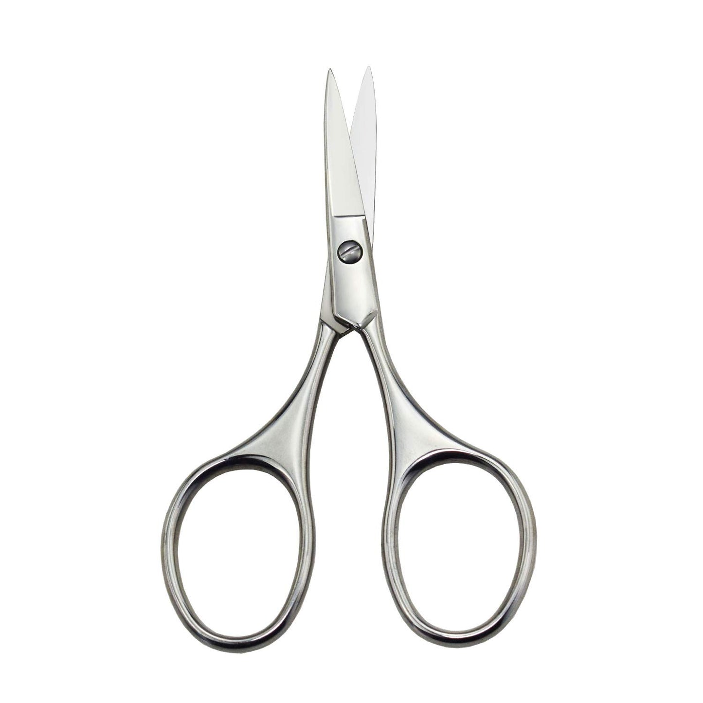 Motanar - Tijeras de punta redonda de 3.4 pies para recortar el cabello, cejas, barba, bigote, multiusos, redondo, herramienta de cuidado del cabello, para hombres, mujeres y bebés (kit plateado)