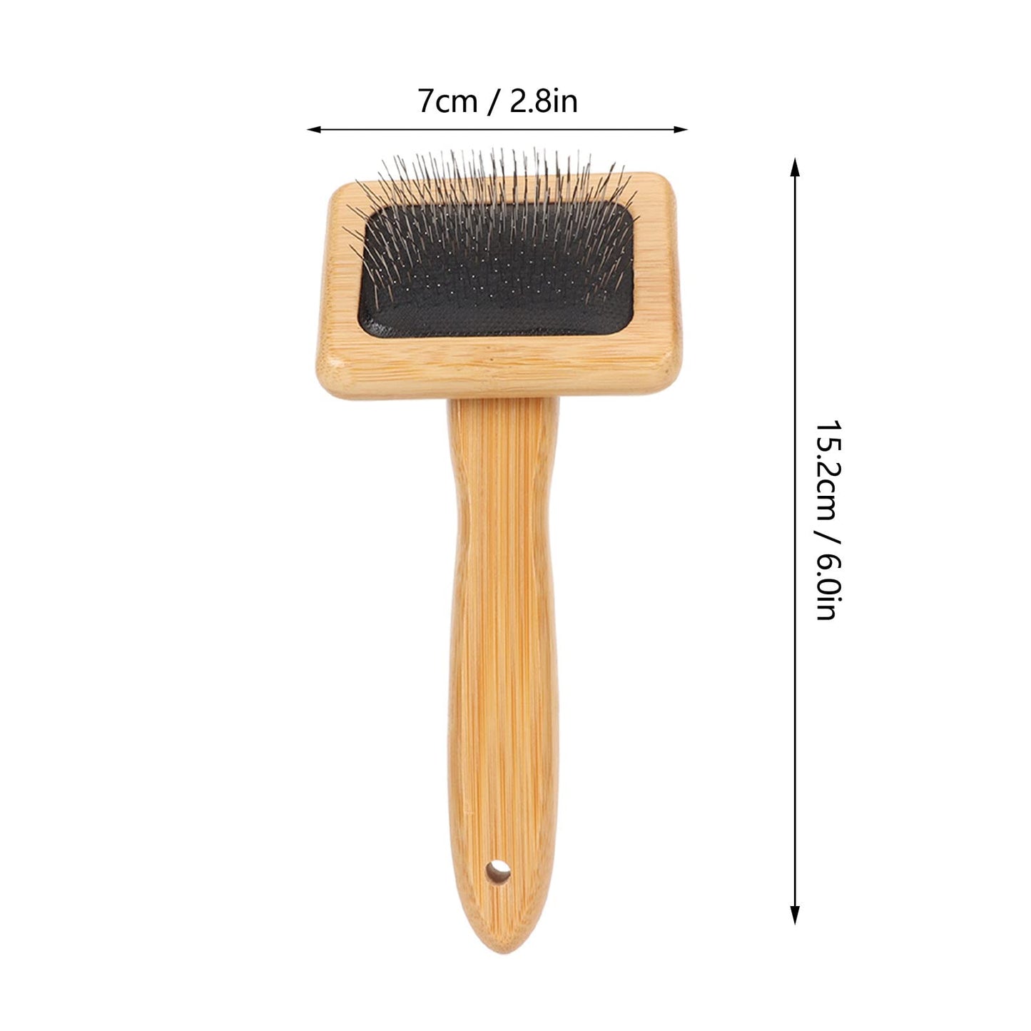 Peine Cepillo de Bambú macramé, Cojín de Aire, para Mascotas, Fácil Limpieza, Cepillado Rápido