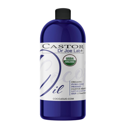 Castor Oil 32 oz USDA Organic Certified Cold-Pressed, 100% Pure, Hexane-Free Castor Oil - Ricinus Communis Moisturizing For Dry Skin Hair Care Eyelash