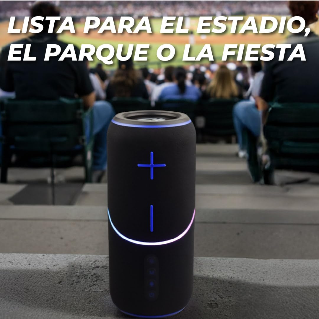 Bocina Bluetooth CONTROL EXPERT Negro Edición Especial Charros de Jalisco Slugger TWS RGB para Hombre