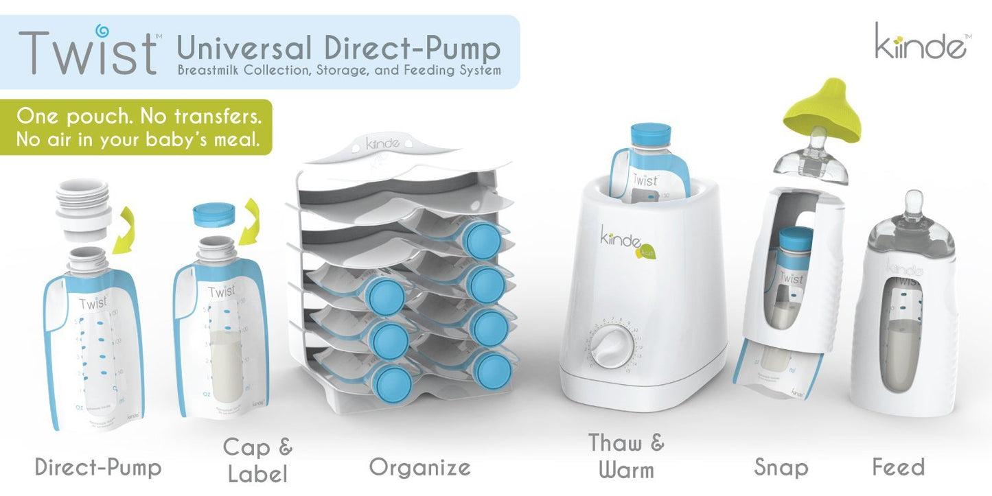 Bolsa de Almacenamiento de Leche Materna Kiinde 6 oz Pack de 20