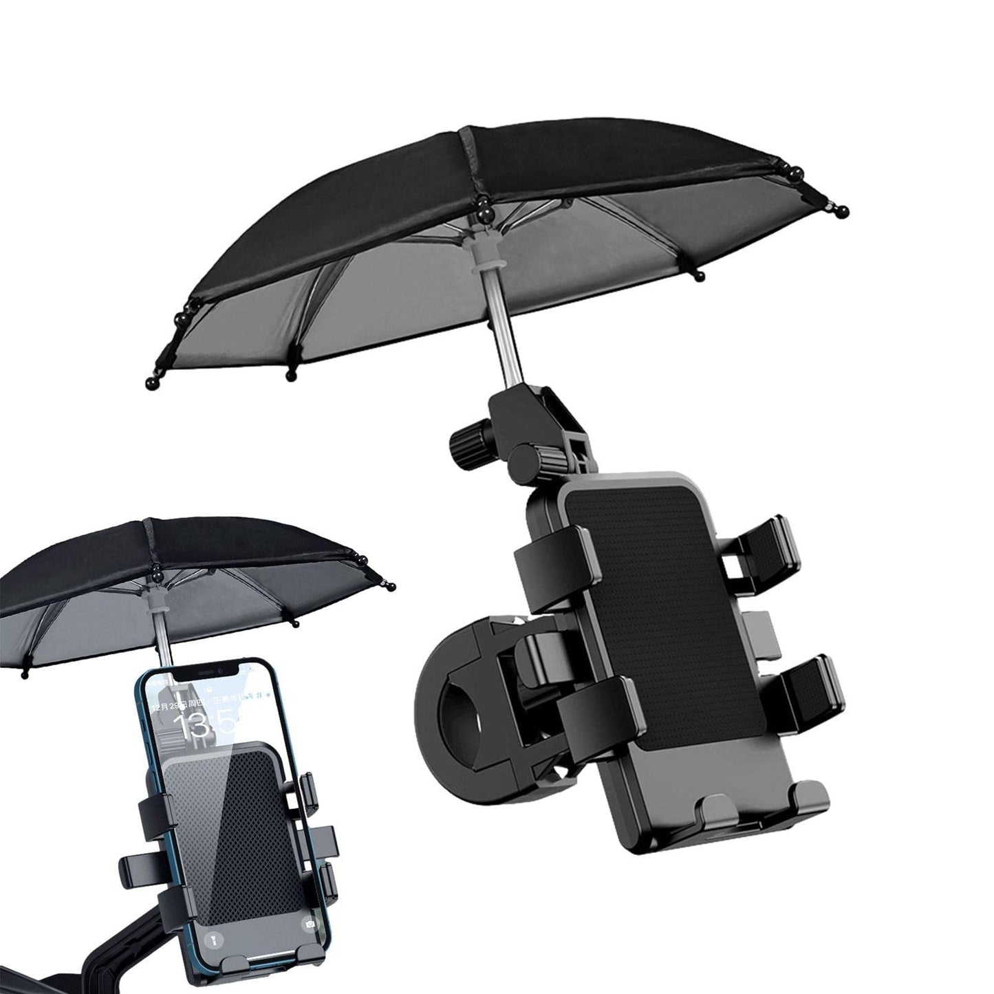 Paraguas de Teléfono PROIDL Solar para Bicicleta y Motocicleta, Manillar Giratorio 360 Grados