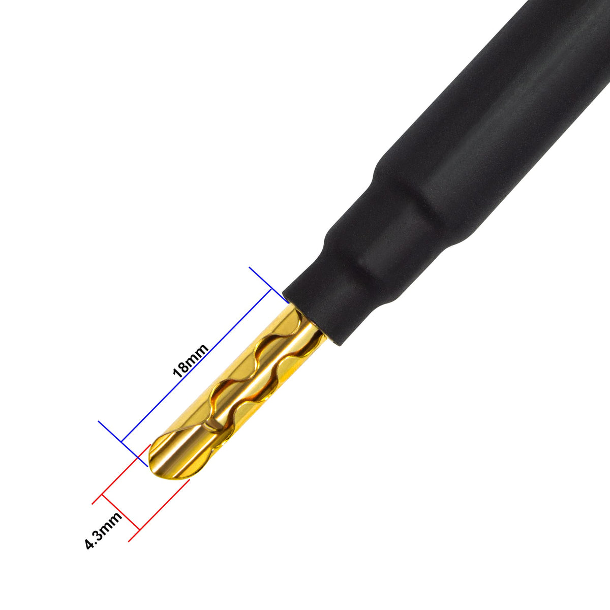 Cable de Altavoz WORLDS BEST CABLES 12 Pies Negro Audiophile HiFi Con Conectores Eminence Gold Para Altavoz Bi-Cable 9 AWG OFC Ultra Puro